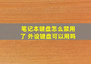 笔记本键盘怎么禁用了 外设键盘可以用吗